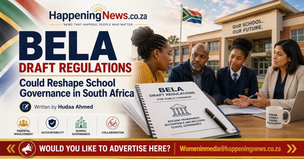 BELA draft regulations and school governance in South Africa, with parents, a learner and school representatives discussing proposed changes.