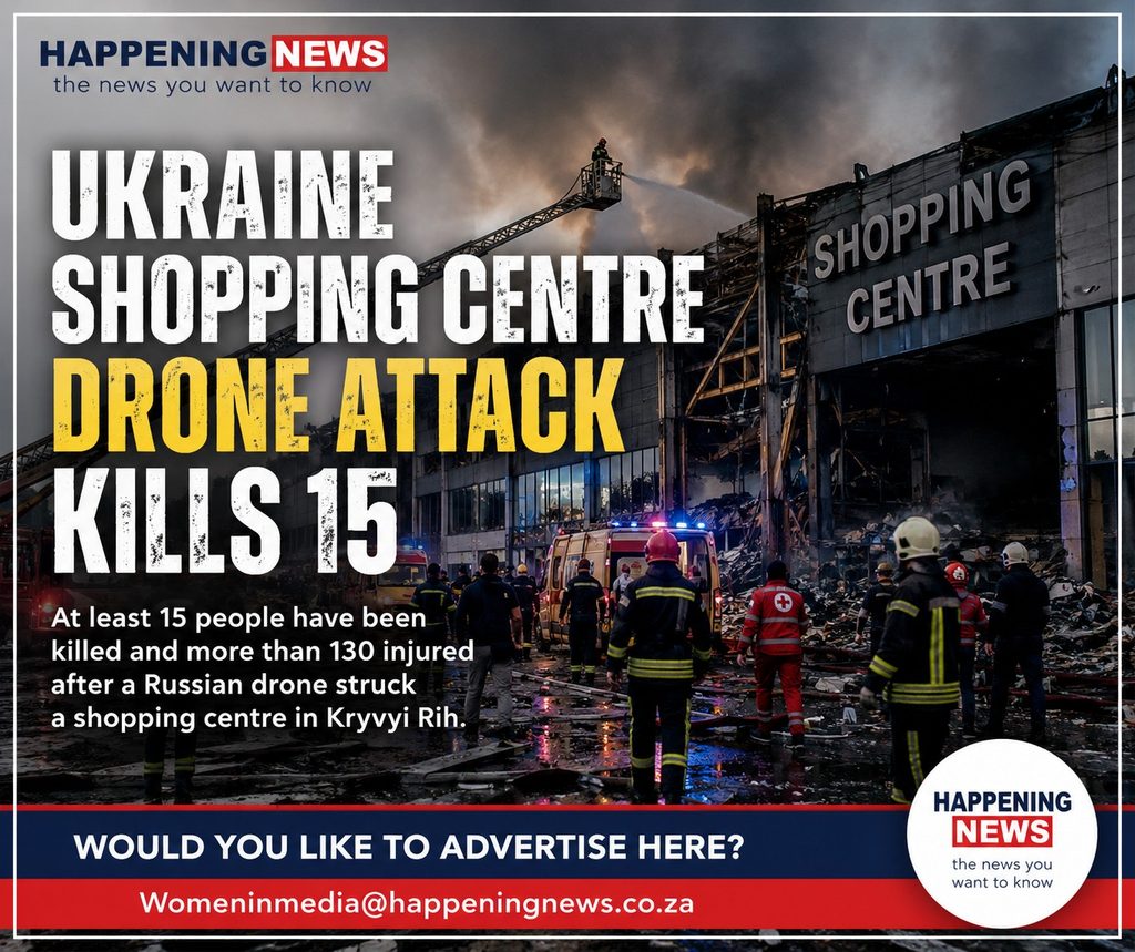 Ukraine shopping centre drone attack
