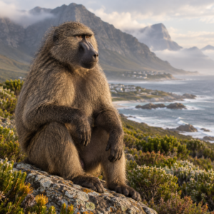 Adult male baboon Koedoe