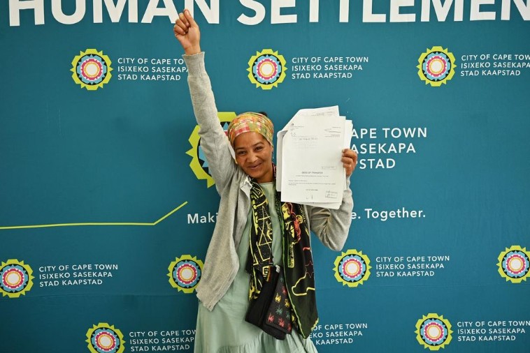 Nadden Gertze obtained the title deed through The City of Cape Town accelerated delivery programme.