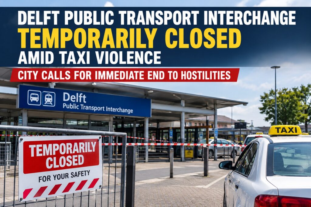 Delft Public Transport Interchange Temporarily Closed Amid Taxi Violence - City Calls for Immediate End to Hostilities