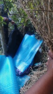 Illegal camping in Hermanus – camping materials found during law enforcement patrols