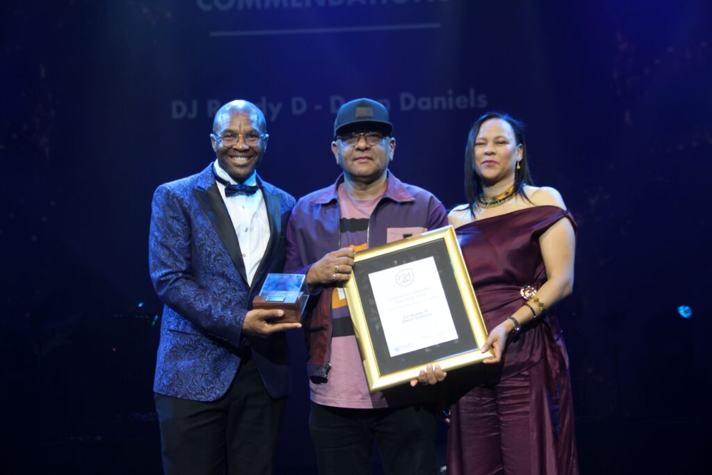 DJ Ready D receiving his award